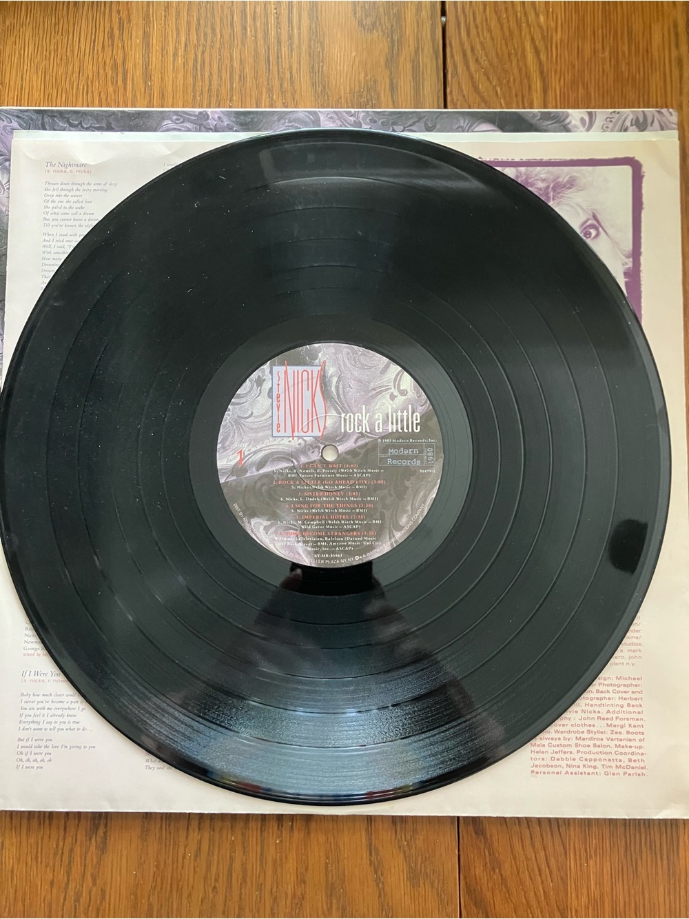 1985 Stevie Nicks “Rock A Little “ Modern Record First Pressing #7904791 Vinyl - Picture 6 of 14